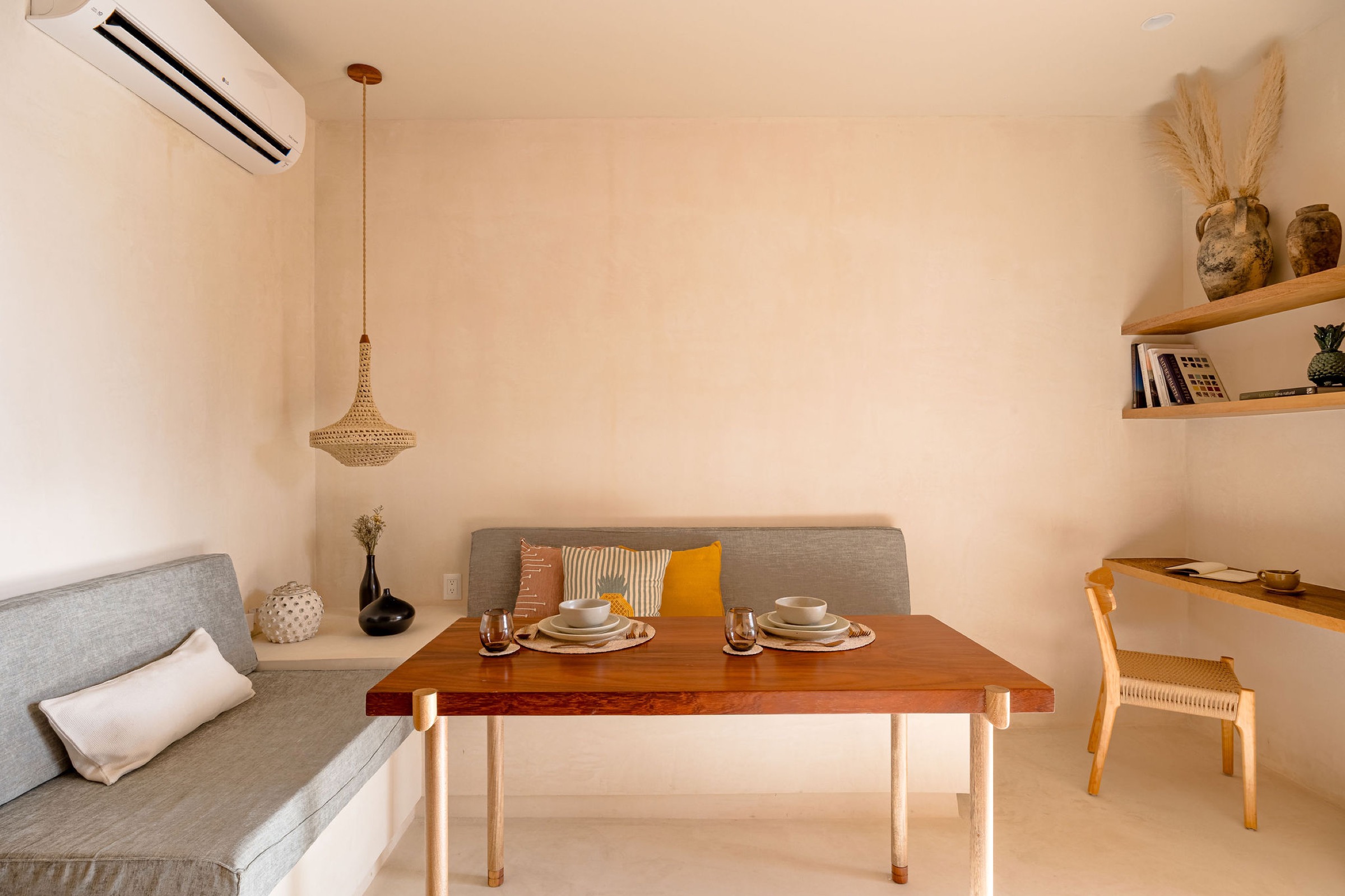 Wonder Loft kitchen, alternate angle showing island seating