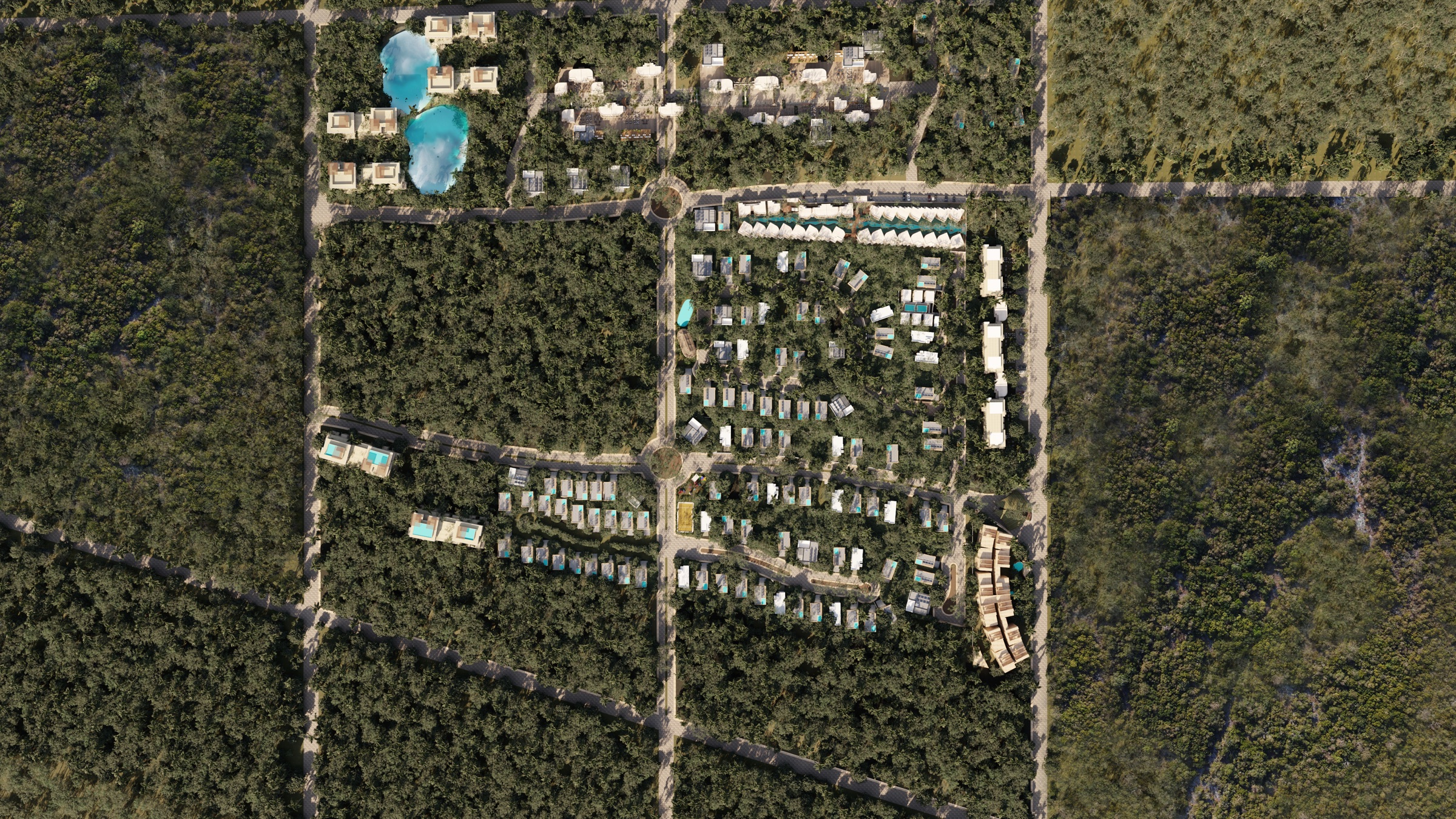 Developer's rendering of the Axkaba subdivision masterplan