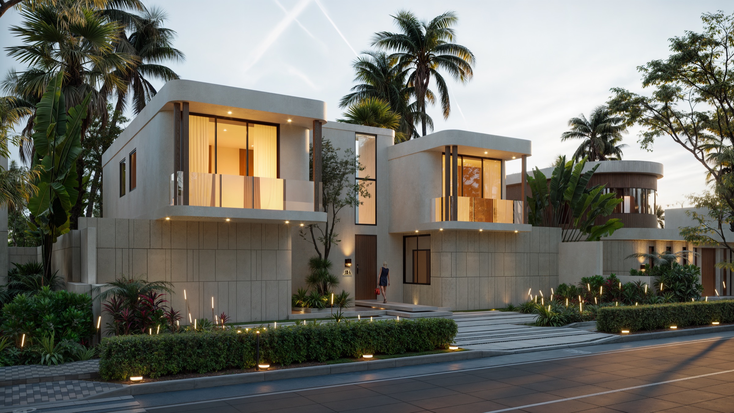 Rendering of Villa Kai facade at COSMOS by AMARI