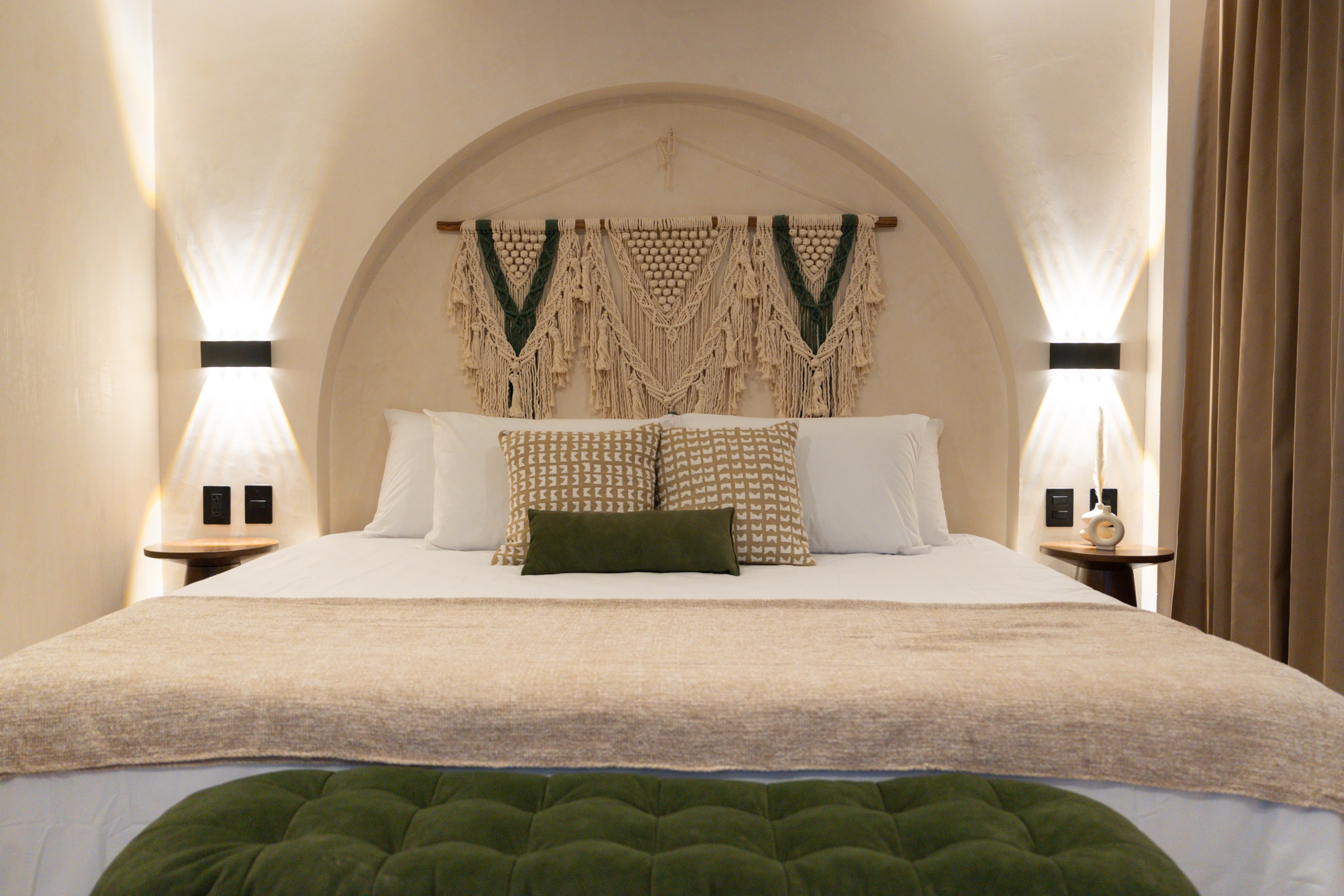 Finished bedroom in the MAIA sales showroom