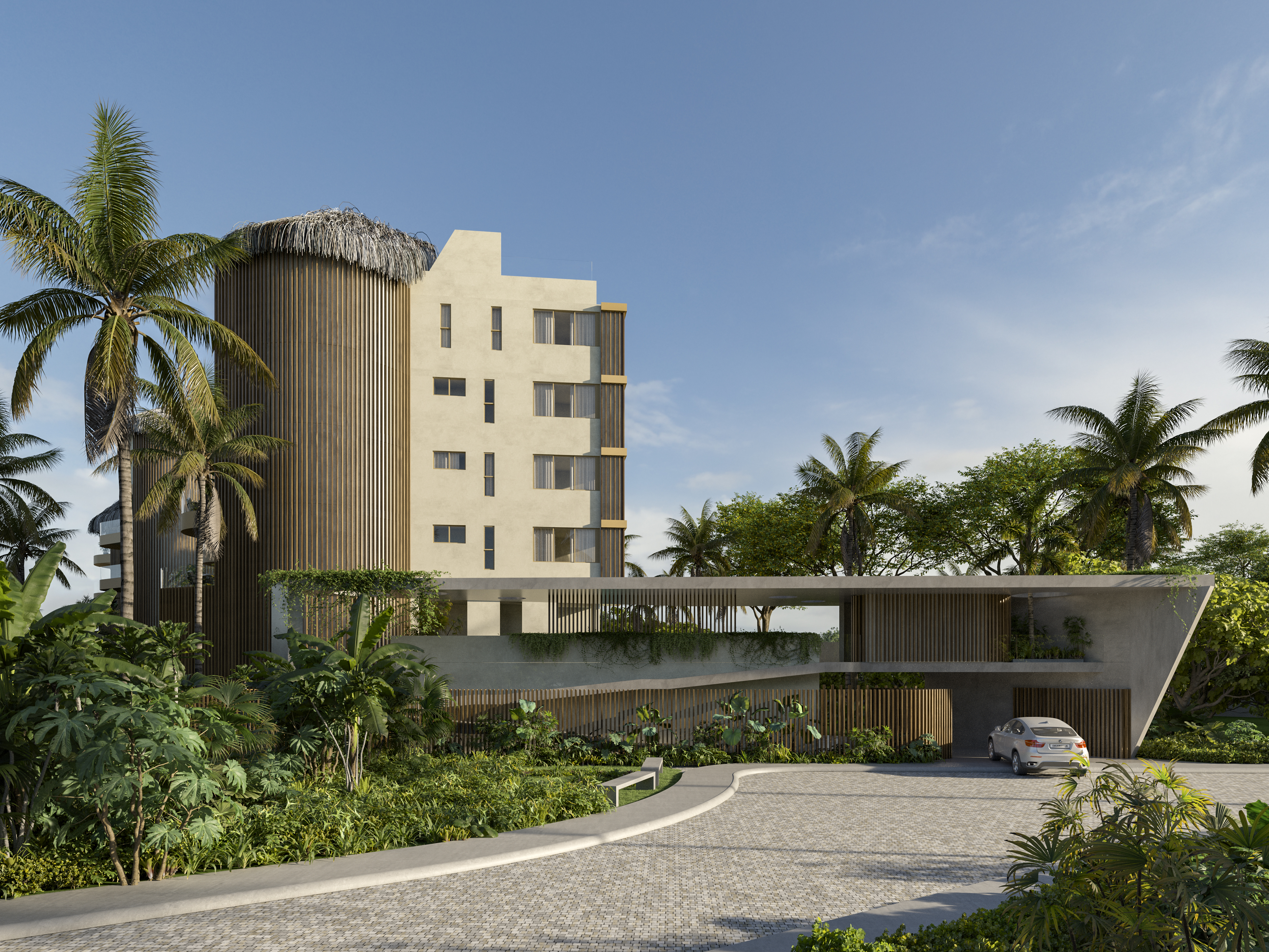 Rendering of the Naomi Beach facade