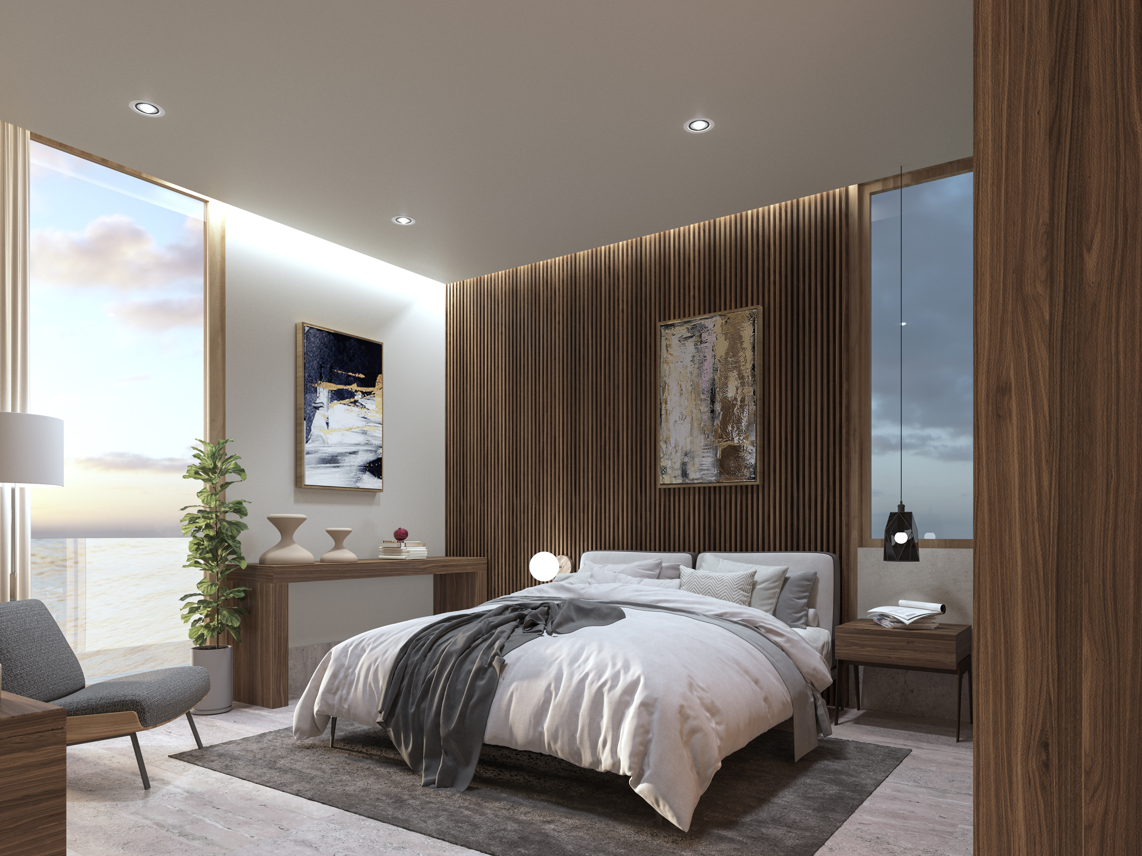 Rendering of unit 204 interior