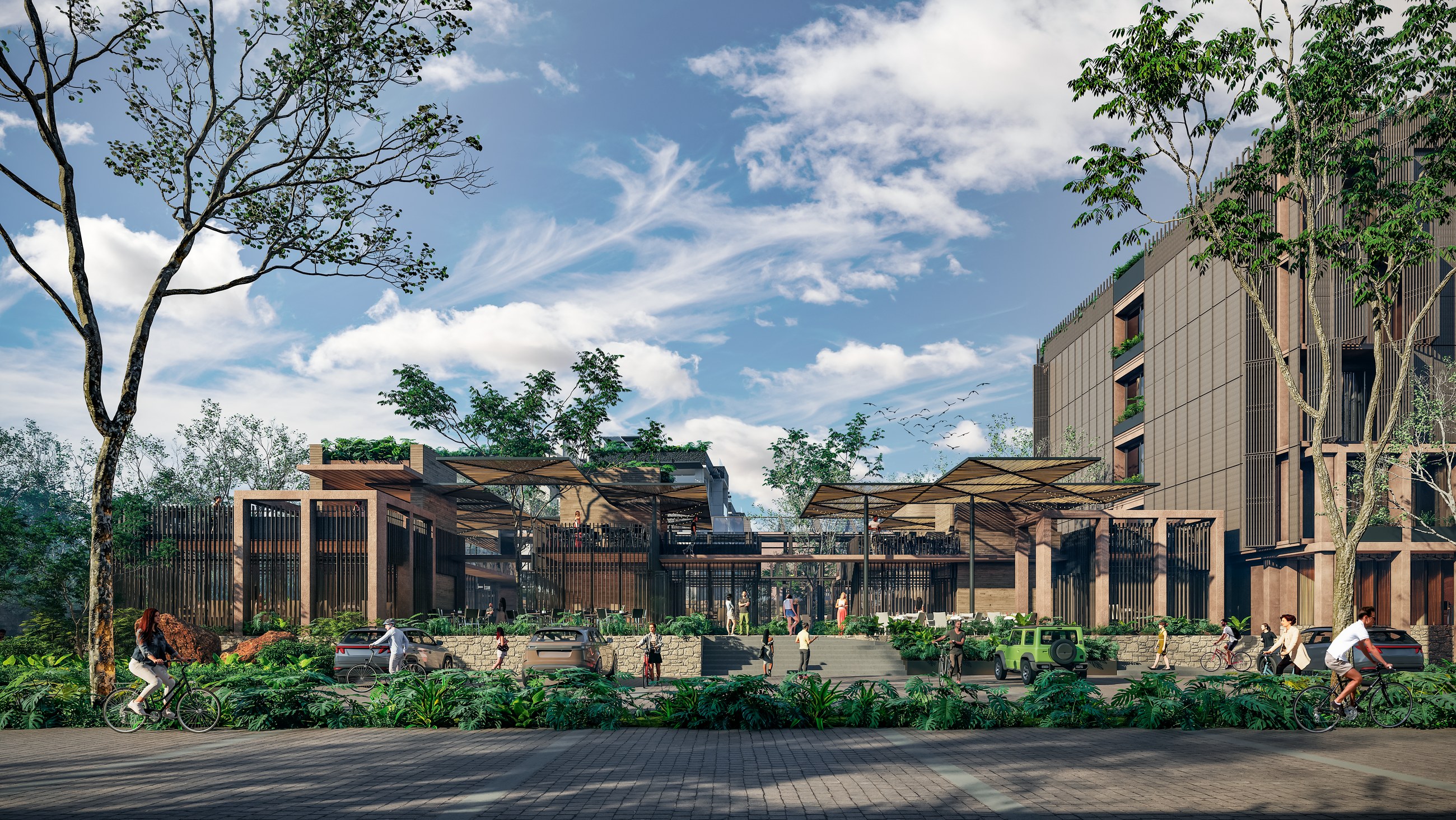 Rendering of the Naomi Market commercial walkway