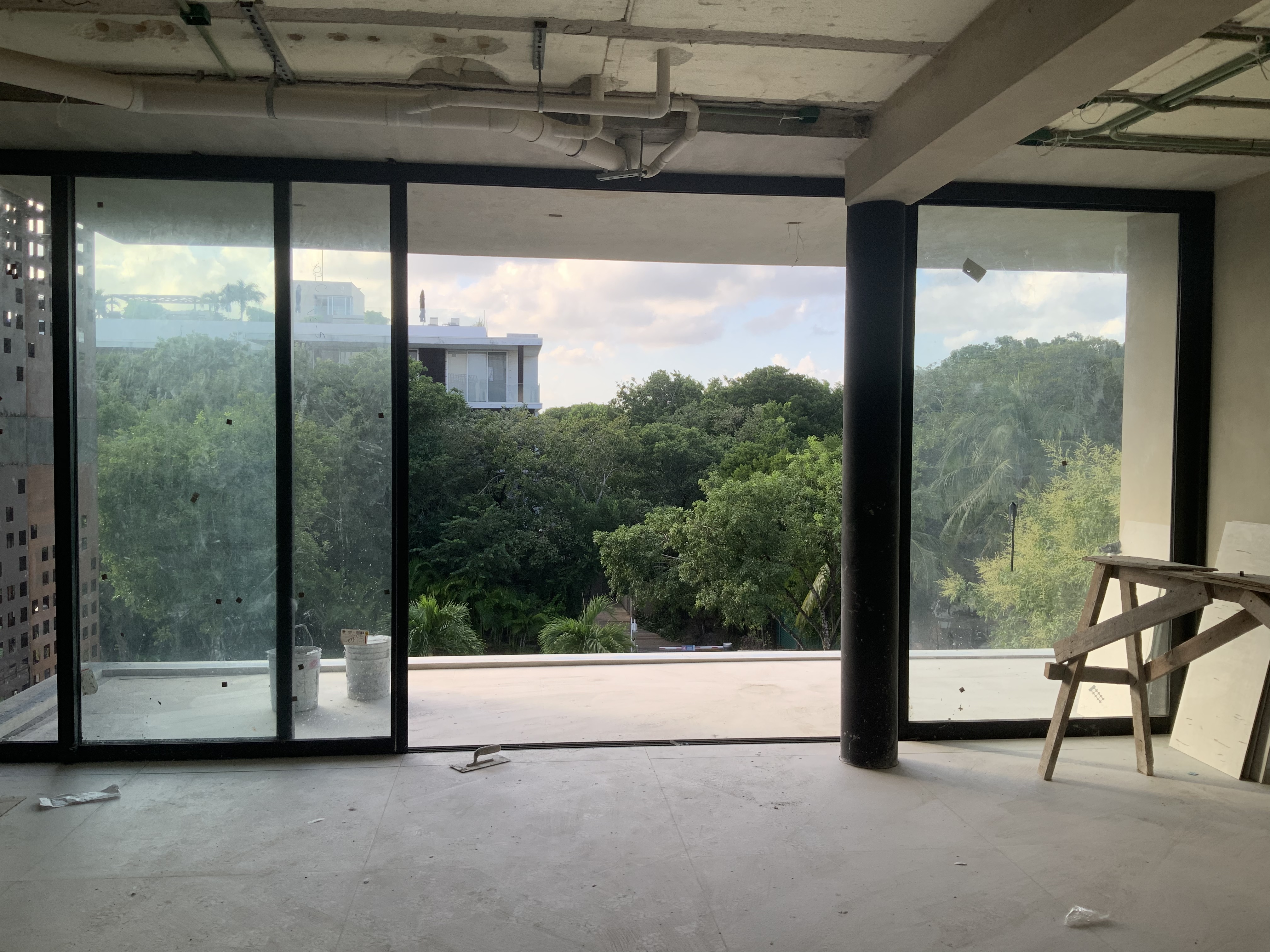 Unfinished common area of unit C302, still under construction