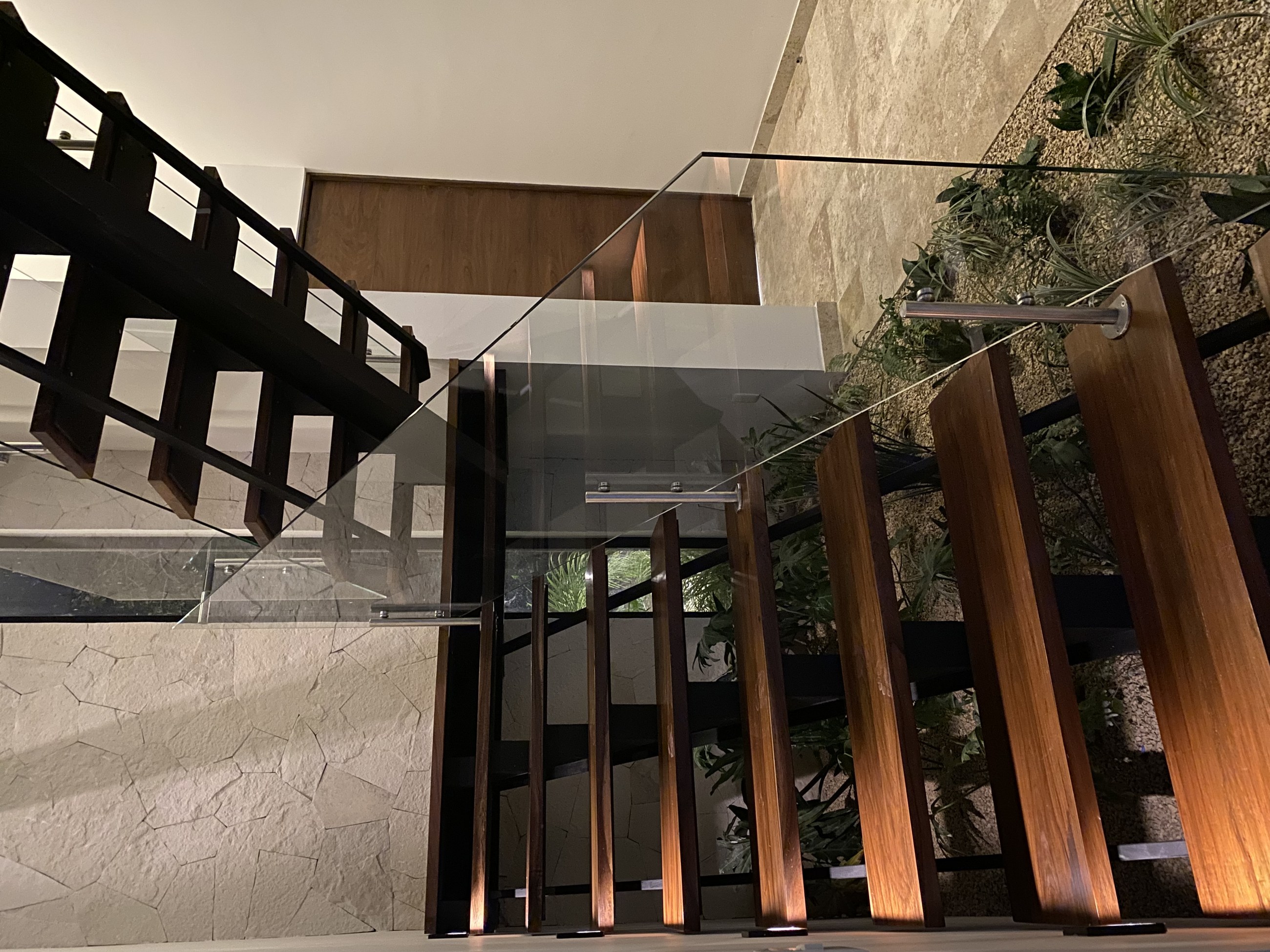 Interior stairwell of the finished Villa Tortuga, Villas Aliada