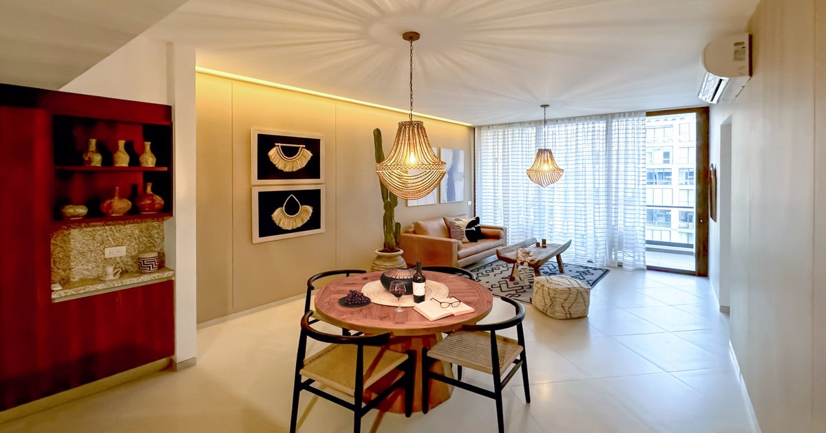 A styled interior at Bosques Ciudad Mayakoba, Torre Roble