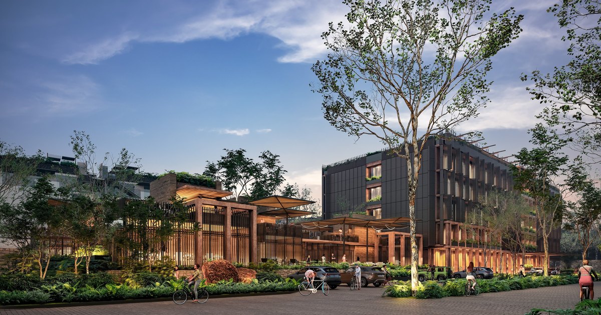 Rendering of Naomi Selva, a mixed-use village inland from Playa del Carmen
